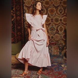 121 - Pink Ruffled Maxi Dress